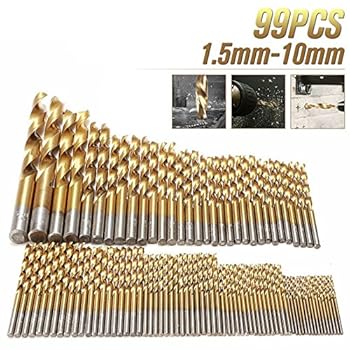 【中古】ホットセール 99個/セット チタンコーティング HSS 高速度スチールドリルビットセット ツールサポート 1.5mm - 10mm 26,282円