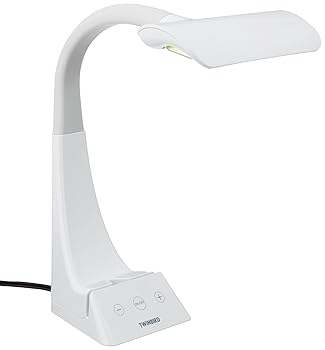 【中古】ツイン小鳥 REFLECTECH 続きもの LED 学習机ともし火 卓上 5座標軸調光 差し込み スマホスタンド 付き添い人 読みもの 御役目 練習曲 白いこと LE-H845W