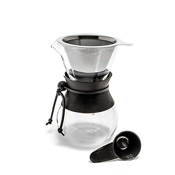 【中古】Yama(ヤマ) Yama(ヤマ) コーヒードリップポット 再利用可能なフィルターコーン付き (20オンス/熱スリーブ付き)