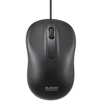 【中古】エレコム マウス 有線 Mサイズ 3ボタン 光学式 ブラック M-HC01URBK