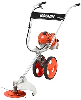 【中古】工進(KOSHIN) 手押し式 エンジン 草刈機 刈払機 EBC-26C 2サイクル 排気量 26cc ナイロン コード キャリー 簡単 折り畳み 収納 コンパクト|AJIMURA-SHOP
