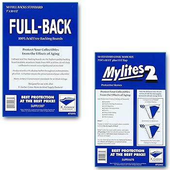【中古】Full-Backs 'Standard' 42-Mil Backing Boards & Mylites 2 'Standard' 2-Mil Comic Book Mylar Sleeves - 50 of Each|AJIMURA-SHOP