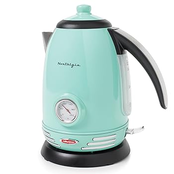 【中古】Nostalgia RWK150AQレトロステンレス明かり湯沸かし、1.7 L、アクア