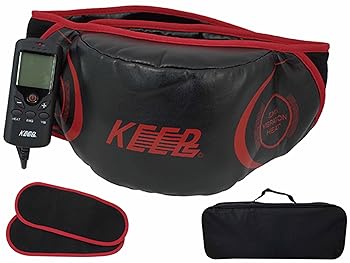 【中古】KEEPs 本格 腹筋ベルト フィット シェイプ ＤＸ （ EMS、振動、サウナの3way） MEF-32