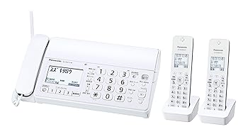 【中古】パナソニック デジタルコードレス普通紙ファクス(子機2台付き) KX-PD215DW-W