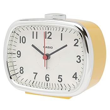 【中古】CASIO(カシオ) 目覚まし時計 黄色 アナログ スヌーズ ライト付き レトロ TQ-159-9JF