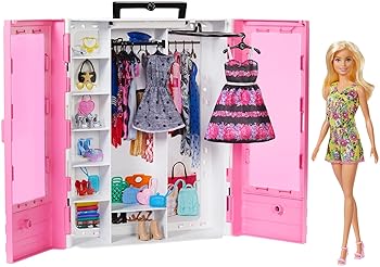 【中古】マテル(MATTEL) バービー(Barbie) バービーとピンクなクローゼット ドール&ファッションセット 【着せ替え人形・ハウス 】【ドール、アクセサリ｜AJIMURA-SHOP