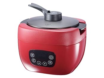 【中古】ヒロ・コーポレーション 多機能調理炊飯器 レッド(無水調理・蒸し調理・スロークッカー・煮物・糖質カット2合炊き・通常炊飯4合炊き) ホワイト N