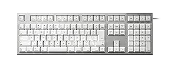 【中古】東プレ(Topre Corporation) R2-JPVM-WH(シルバー/白) Realforce for Mac フルキーボード 日本語11｜AJIMURA-SHOP