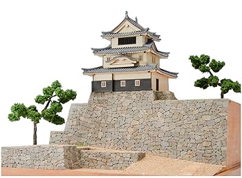【中古】ウッディジョー 1/150 丸亀城 木製模型 組み立てキット