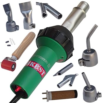 【中古】1600W理性的な自動冷却のプラスチック溶接工、TPO/ポリ塩化ビニールの単一の層の屋根ふきのための熱気銃、防水シートおよび40mmの溶接の先端およ