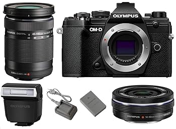 【中古】オリンパス 鏡鑑受け答え一眼写真機 OM-D E-M5 MarkIII 上半身 (黒いこと) + M.ZUIKO DIGITAL ED 14-42粍 f/3.5-5.6 EZ水晶体 (黒いこと) + M.ZUIK