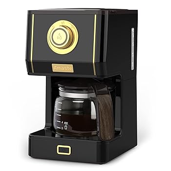 【中古】Amaste コーヒーメーカー 25オンス ドリップコーヒーマシン ガラス製コーヒーポット付き レトロスタイル コーヒーメーカー 再利用可能なコーヒー