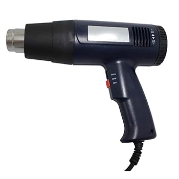 【中古】ホットエアガン、1600Wプロの可変温度制御ホットエアガン、2種類の温度60°C-600°C、DIYおよび家の装飾用のアクセサリー (Color : Black, Size