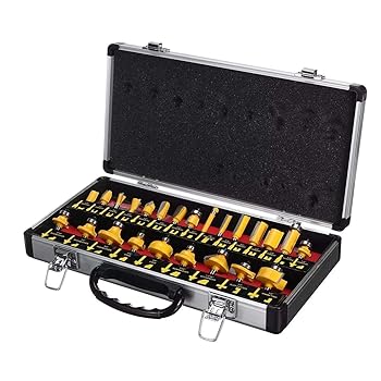 【中古】ZT-TTHG 24PCS 1/4インチシャンクルータービットセットの切り調える刻みつける機フライスルータービット 花・ガーデン・DIY-その他