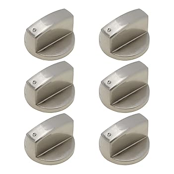 【中古】Quluxe メタルガスストーブ ノブ 8mm シルバー ガスストーブコントロール ノブアダプター オーブンスイッチ 調理表面コントロールロック (6個パ