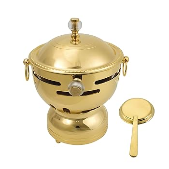 【中古】Shabu 熱っぽいポット 濃灰色銅膳立て器 中華鍋 ホームレストランパーティー用