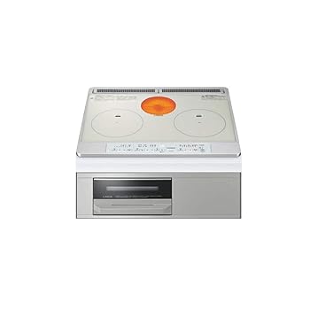 【中古】日立 IH煮炊き暖房器 HT-M60S(S) 幅60糎 しろがね色 2口+ラジエント