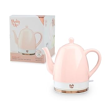 【中古】Pinky Up Noelle ピンクセラミックティー灯し火湯沸かし 1.5L
