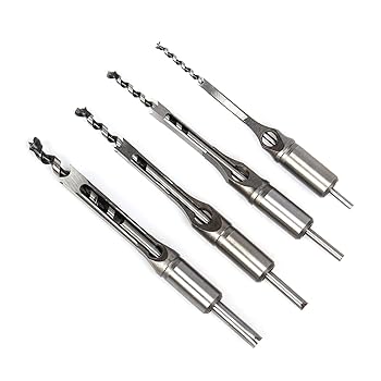 【中古】スクエアホールドリルソー/ 6.4 / 8 / 9.5 / 12.7mm木工ツールキットセットスクエアホールSAWオイガードリルビットモールモールモールモールドリ