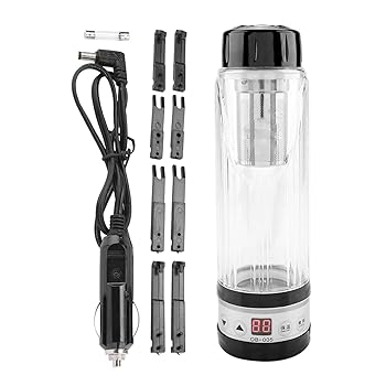 【中古】Bamjour 420ml 12V / 24V 鉄道車両灯し火湯沸かし 95W ポータブルステンレススチール トラベルカーマグ 茶の葉用灯し火マグケトル 珈琲水熱する(黒いこと)