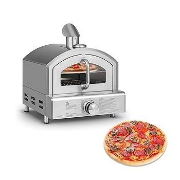 【中古】2-インチ-1 ガスピザオーブン オーヴントースター 露天用ステンレス鋼製屁っ放りオーヴン 体温計内蔵 ピザパイ石ころ付き添い人