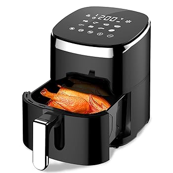 【中古】Wallfire ノンフライヤー 4.5L大容量 電気フライヤー ノンオイル 揚げ物 惣菜 1-5人 エアーフライヤー LEDディスプレイ タッチパネル タイマー