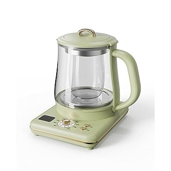 【中古】灯し火ポット 灯し火やかん 水漉しと灯し火ポット1000W 1.5L多役立つこと硝子ティーポット 空焚き押しとどめる