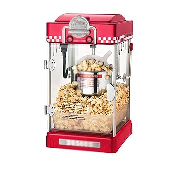 【中古】ポップコーンメーカー ポップコーンマシン商業自動小さな子供のポップコーン機械電気家庭用球形ポップコーンマシン 家庭用 (色 : Red, Size : 25