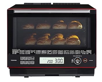 【中古】東芝(TOSHIBA) 過熱水蒸気オーブンレンジ 30L 石窯ドーム 300℃ 2段調理 ER-WD3000(R) グランレッド フラットテーブル