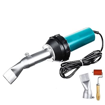 【中古】2000Wプラスチック溶接ガン、AC 220V 50 / 60Hzラウンド/フラットノーズ熱風トーチ溶接機工業用調整可能温度ホットガン