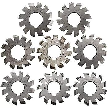 【中古】パワーツールアクセサリー、モジュール1.75 PA20 HSS 8本#1-8インボリュート歯車フライスインサイドボア22ミリメートル丸鋸刃
