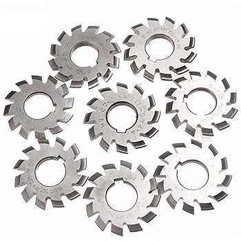 【中古】8本差しわたし22粍モデュール2 20degree＃1-8 M2 HSSインボリュートギヤーフライス裁断師円型ソーブレード