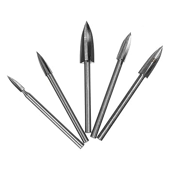 【中古】フライスカッタービット回転ビット 三本刃木質彫刻彫刻ドリルビットミリングカッタールートナイフ木工ツール (Hole Diameter : 5mm)