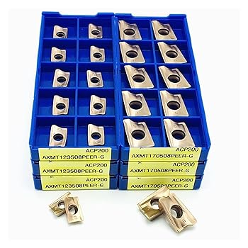 【中古】フライスカッタービット回転ビット AXMT123508 AXMT170508ピアーG ACP200炭化物回転ツールオリジナルCNCフライス挿入挿入AXMT 123508 AXMT 17050