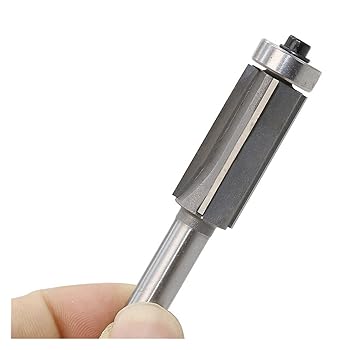 【中古】境界線の外側ミリングカッター 1ピースフライスカッター8ミリメートルシャンク4ブレードフラッシュトリミングルータービットベアリング大工仕事手道具挙げ句の果て