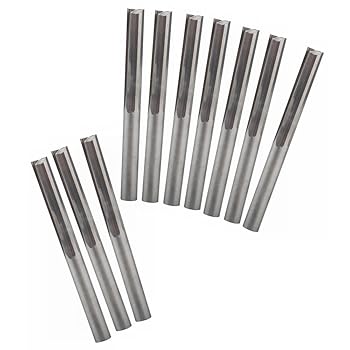 【中古】10ピースルータービット4x22mm 2フルートストレートスロットエンドミル CNC二次元切削工具
