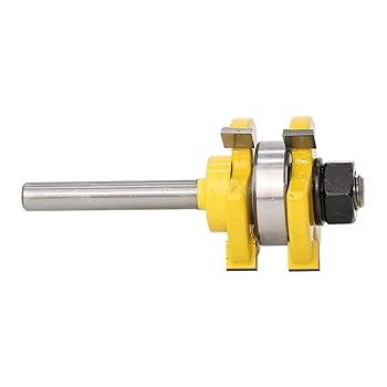 【中古】カーバイドミリングカッター 2パック6.35mmシャンクルーターのルータービットセット3歯Tスロット木製ルータールータービット用木工ツール