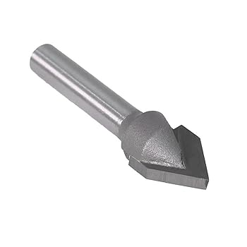 【中古】カーバイドミリングカッター 1ピースV溝タングステン炭化タングステンルータービット60度 CNC木工6mm 1/4シャンクのためのドレッシング彫刻ドリ