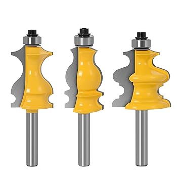 【中古】カーバイドミリングカッター 3風呂敷き包み8粍シャンクカッター用材ドレッシングルータービットパワーツール