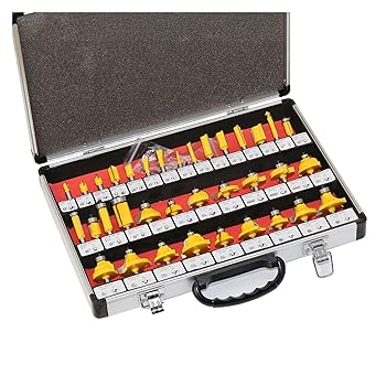 【中古】3.5pcs 1/4インチ（6.35mm）シャンクタングステンカーバイドルータービットセットウッド木工カッタートリミングカッター TMP1105