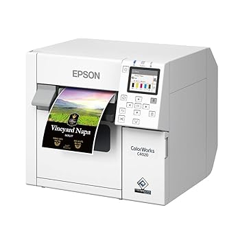 【中古】エプソン カラーラベルプリンター CW-C4020G 2022年モデル 白 中