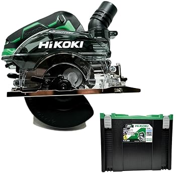 【中古】[集じん丸のこ(集じん機接続専用)｜125mm｜本体+ケース] Hikoki(ハイコーキ)36V充電式125mmコードレス丸のこ C3605DYC 本体+システムケース4付 (