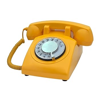 【中古】【未使用】Benotek アンティーク電話、レトロロータリーダイヤル固定電話、ホームオフィス用、ホット用、ベーシックシングルラインヴィンテージ電話1980年