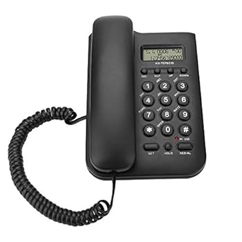 【中古】固定固定固定電話、FSK/DTMF デュアルシステム デスクトップ壁 取り付け簡単 コード付き電話 ホテル 学校 ホーム オフィス用 (Schwarz)