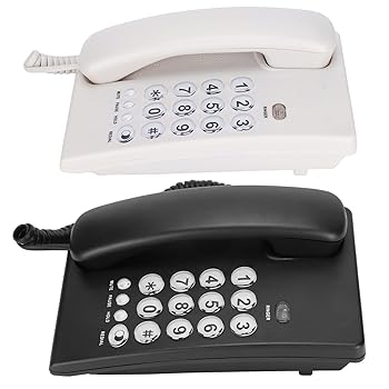 【中古】【未使用】Zyyini 固定電話機 有線デスクトップ ビッグボタン シニアフォン 点滅/リダイヤル/ミュート付き 高齢者用コード付き電話 オフィス ホーム ホテル