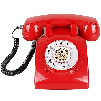 【中古】【未当て嵌める】DanSoony - レトロ 円形交差点 電話を掛ける - 1960年月日表現スタイル ヴィンテージ 円形交差点 電話を掛ける - 老人ホーム 執務室 学習机用 - レトロな吊りひも付き添い人電話を掛ける
