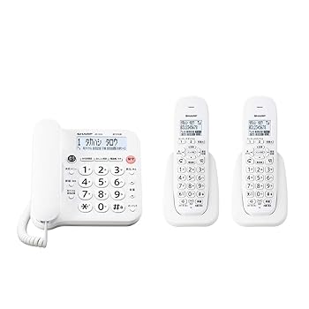 【中古】【未当て嵌める】【完全無欠品】 読みやすい(SHARP) 分かりやすい コードレス 電話 見分かりやすい液晶 小にくらしい電話を掛ける押しとどめる役立つこと付 個人的印字機 子機2台 白いこと系 JD-G33CW