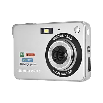 【中古】ポータブル1080Pデジタルカメラビデオカムコーダー48MPアンチシェイク8Xズーム2.7インチLCDスクリーンフェイスデタッチスマイルキャプチャー子供