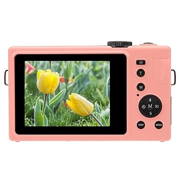 【中古】【未使用】4Kデジタルカメラ、56MP多機能防水循環記録4倍ズーム3.0インチ画面Vloggingカメラ補助光付き旅行用屋外用 (ピンク)|AJIMURA-SHOP